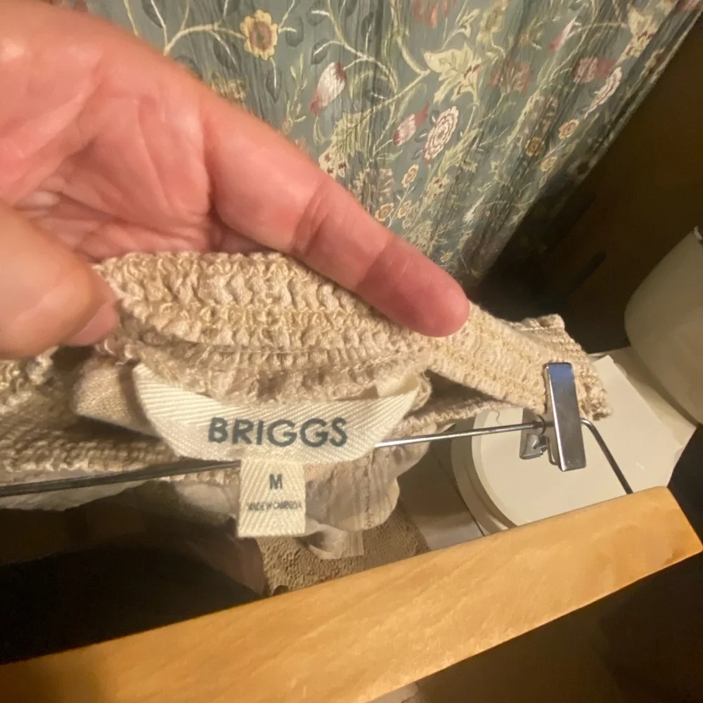Briggs New York Light Beige Striped Casual Pants